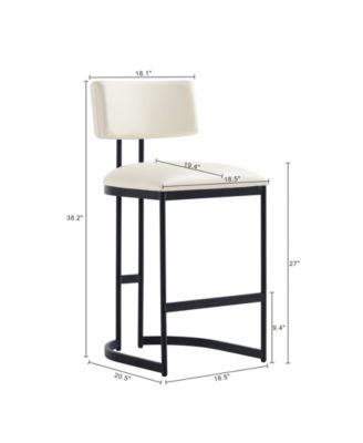 Juno 38.2" Faux Leather Upholstered Counter Stool