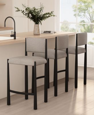 Lennor 37.4" Boucle Upholstered Counter Stool