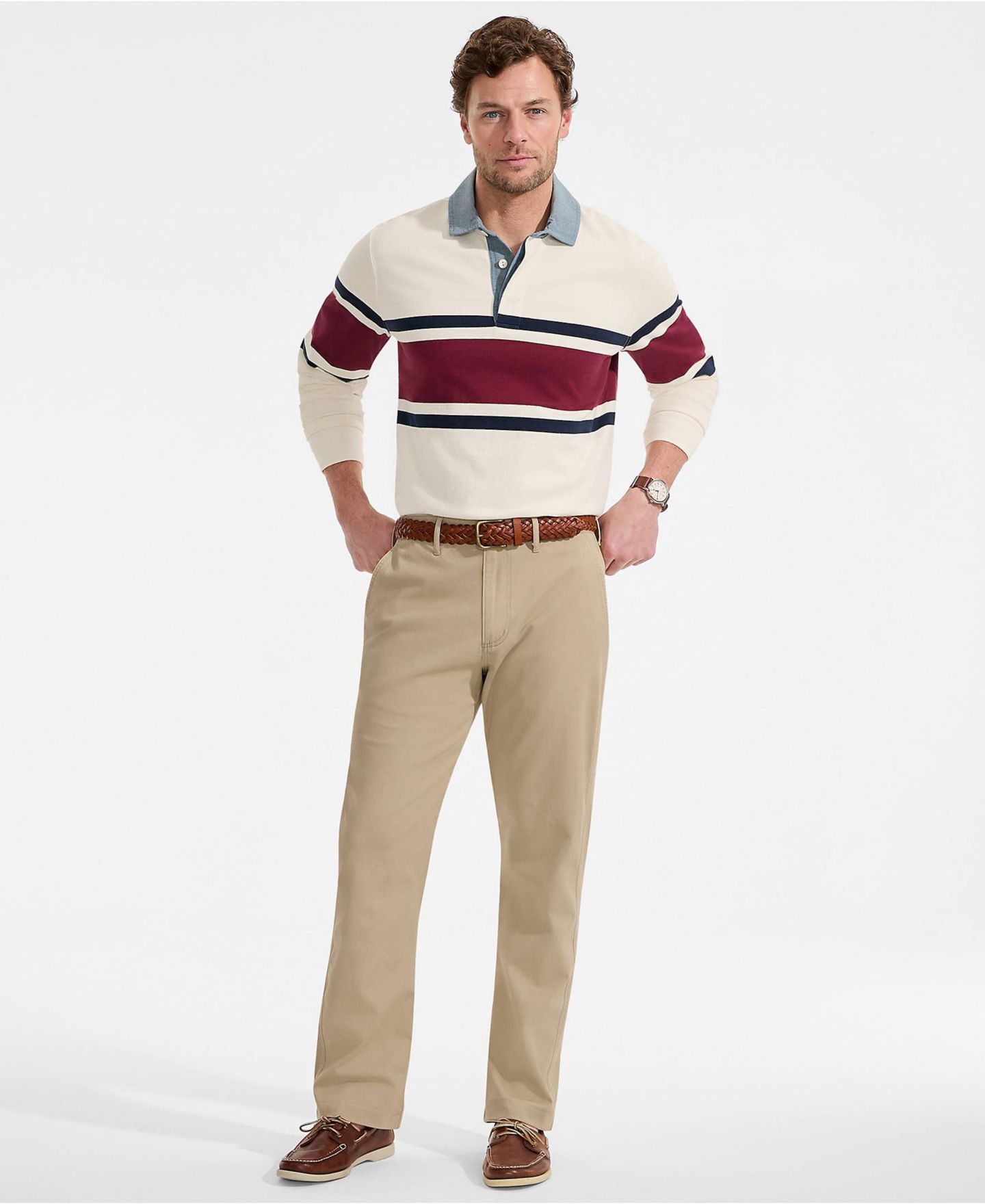 Мужские брюки Lands' End Knockabout Easy Classic Fit Chino Pant, цвет: Пустынный рыжевато-коричневый — фото 4
