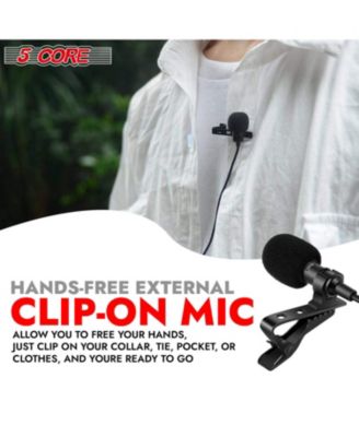 Microphone 2Pcs Lavalier Mic Wearable Omnidirectional Condenser 3.5mm Body Microfono