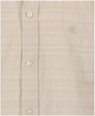 Boys' 8-20 Texture Stripe Woven Short-Sleeve Shirt