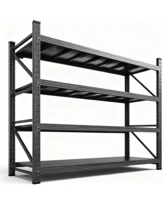 Heavy Duty 71.3" W x 70" H Garage Shelving, 4-Tier, Adjustable, 5000 lbs Capacity