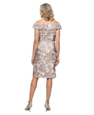 Women's Short Portrait Collar Printed Dress