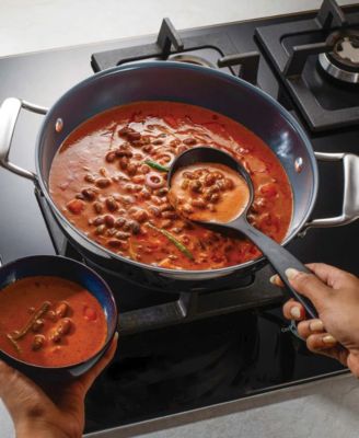 Utsava Tri-Ply Clad Stainless Steel 6-Quart Covered Kadai