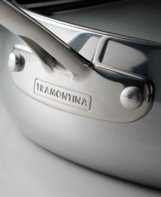 Utsava Tri-Ply Clad Stainless Steel 3.75-Quart Covered Wok