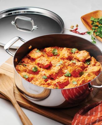 Utsava Tri-Ply Clad Stainless Steel 6.5-Quart Covered Casserole