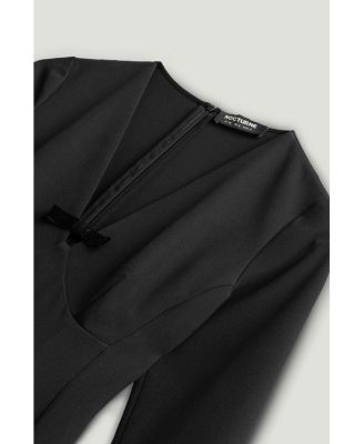 Women's Bow Detail Mermaid Maxi Dress