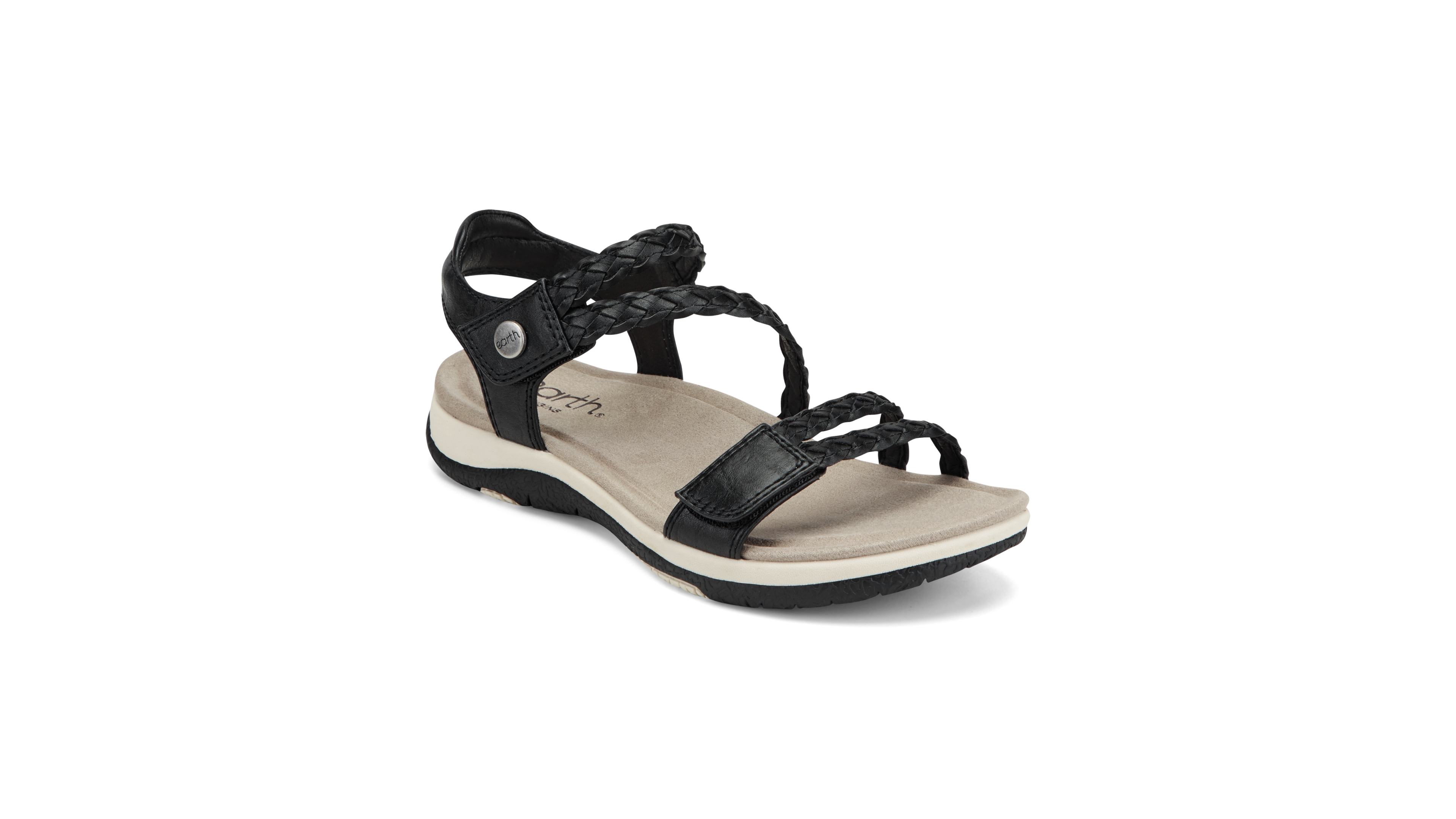 Earth Women's Stellon Braided Strappy Flat Sandals