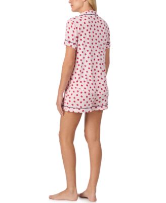 Sleepwear Short-Sleeve Modal Jersey Notch Collar Boxer PJ Set