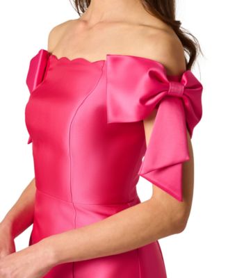 Women's Off-The-Shoulder Bow-Sleeve Dress