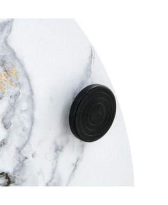 Simple Marble Texture Round MDF Coffee Table (23.6" x 11.8)