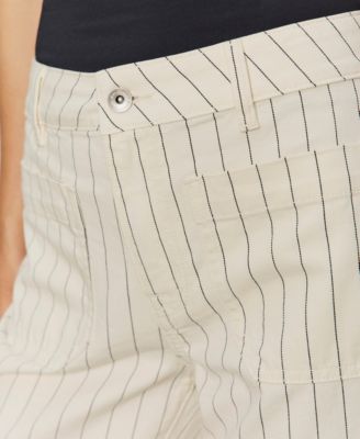 Petite Marine Wide-Leg Cropped Capri Pants