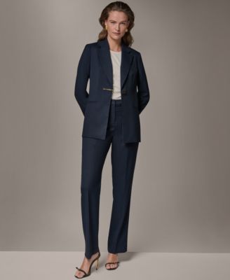 Women's Notch Lapel Padded Shoulder Blazer