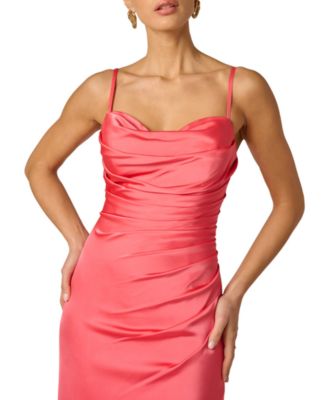 Women's Cowl Neck Slit Ball Gown