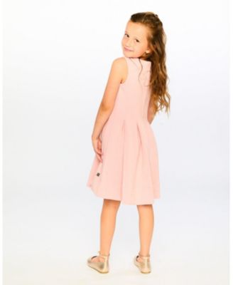 Big Girls Sleeveless Neoprene Dress Pale