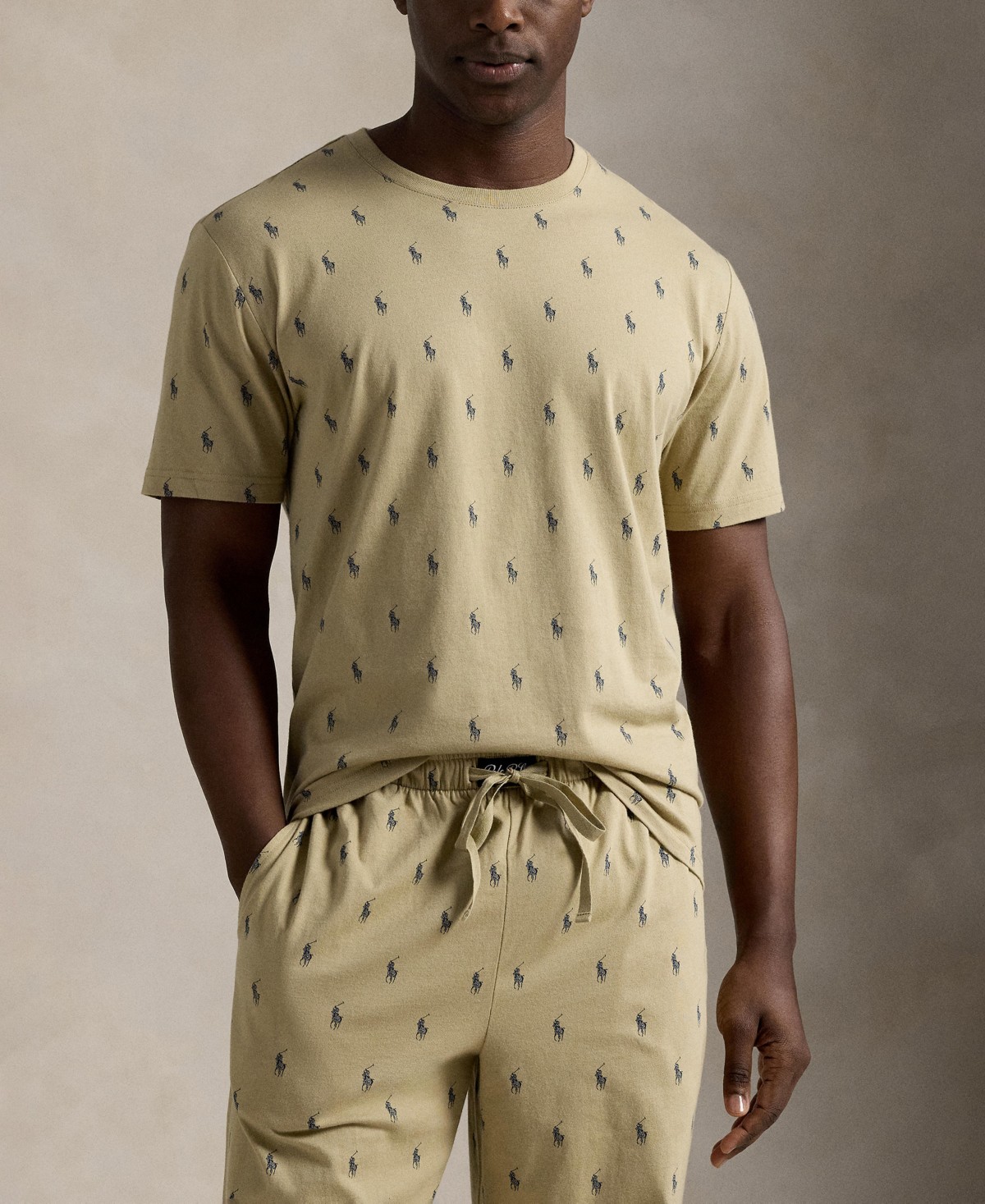 Мужские Polo Ralph Lauren Men's Crewneck T-Shirt and Pajama Pants, 2-Piece Set — фото 3