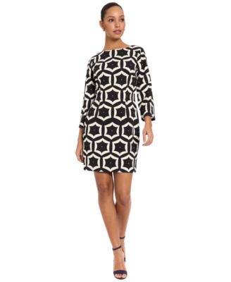 Women's Boatneck Short Sheath Dress