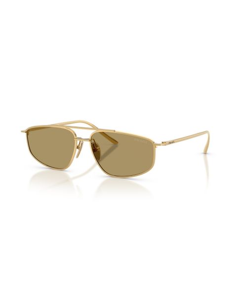Женские солнцезащитные очки Prada Rectangle Sunglasses, PR C51S, цвет: Золотой