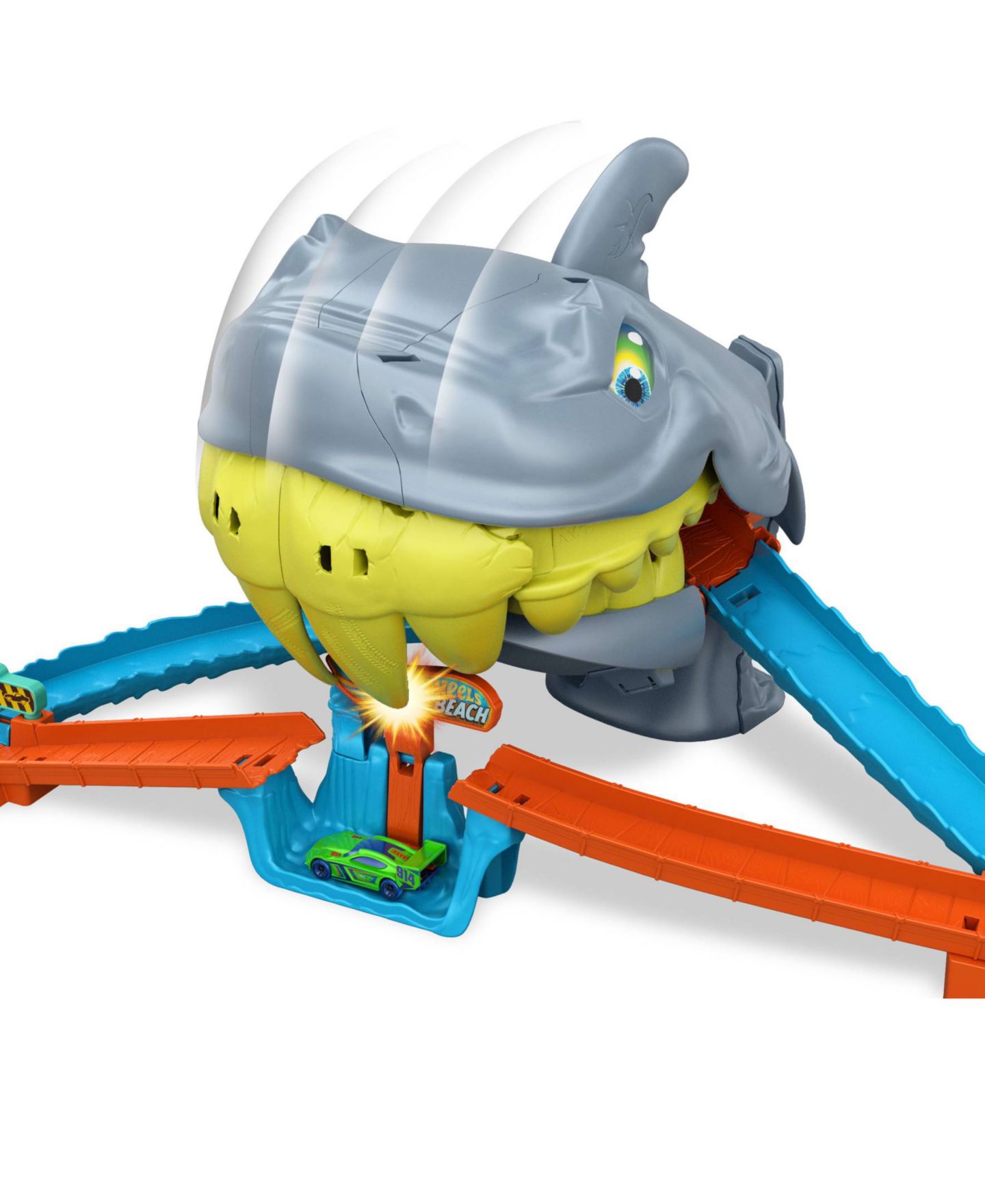 Детский игровой набор Hot Wheels City Shark Chomp Beach Playset — фото 4