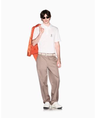 Men's Short Sleeve Mercerized Cotton Logo Polo Shirt