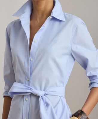 Petite Point Collar Shirt Dress