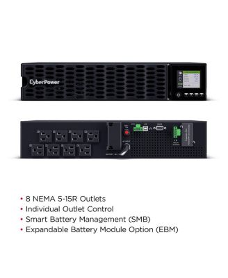 OL1K5RTHD 1500VA/1350W Smart App Online Sine Wave LCD Rack/Tower Convertible UPS System