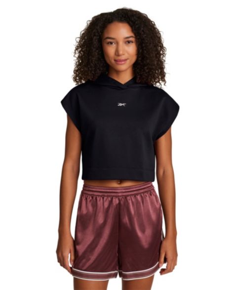 Женское худи Reebok Basketball Stitch Pull-On, цвет: Чёрный
