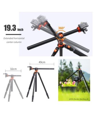 K234A6 4-Section Aluminum Travel Tripod/Monopod with Ball Head