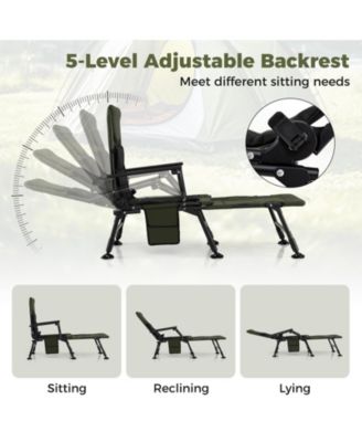 Oversized Folding Detachable Footrest, Heavy-Duty Outdoor Seat Fishing Chair