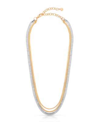 Mixed Metal Strands Necklace