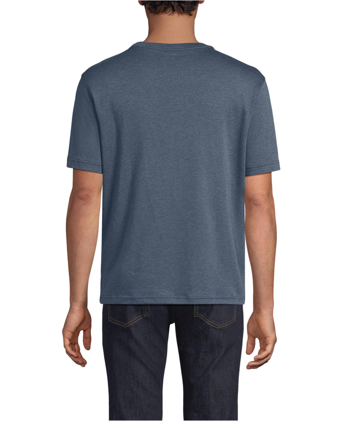 Lands' End Big & Tall Short Sleeve Cotton Supima Tee With Pocket