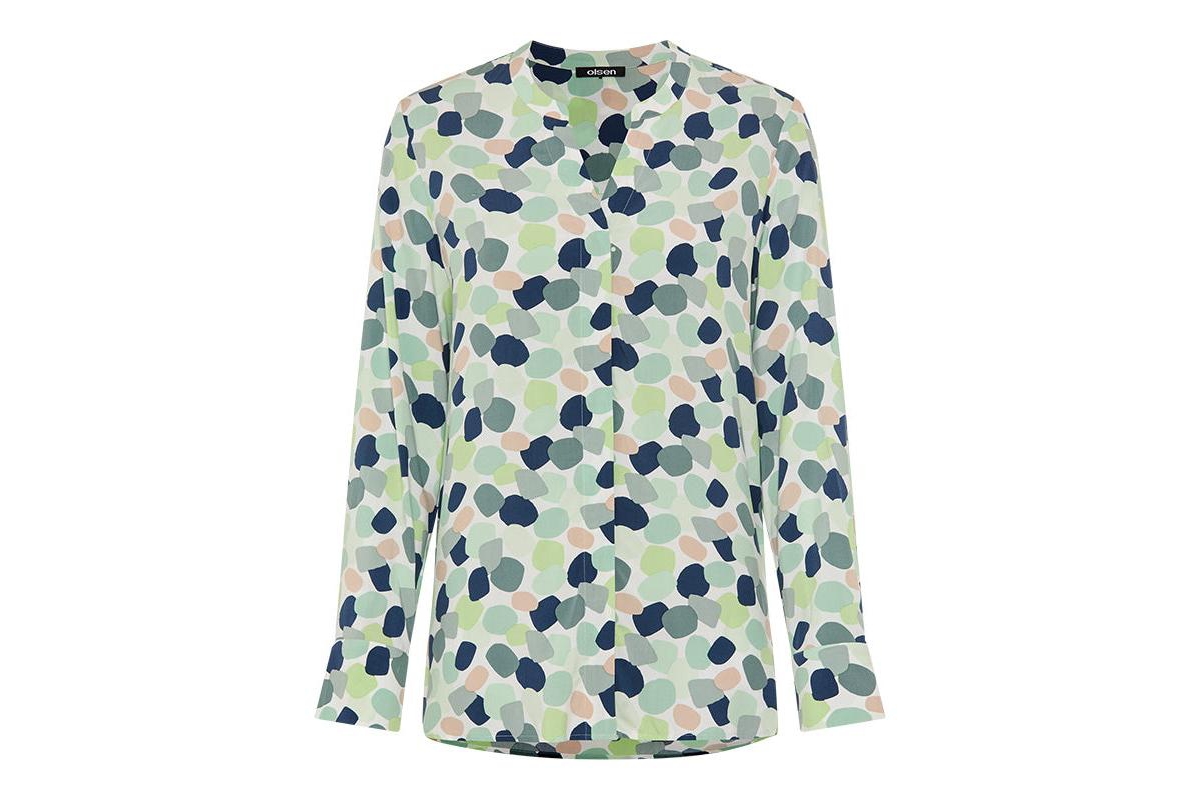 Olsen Women's Blot Print Blouse Tops