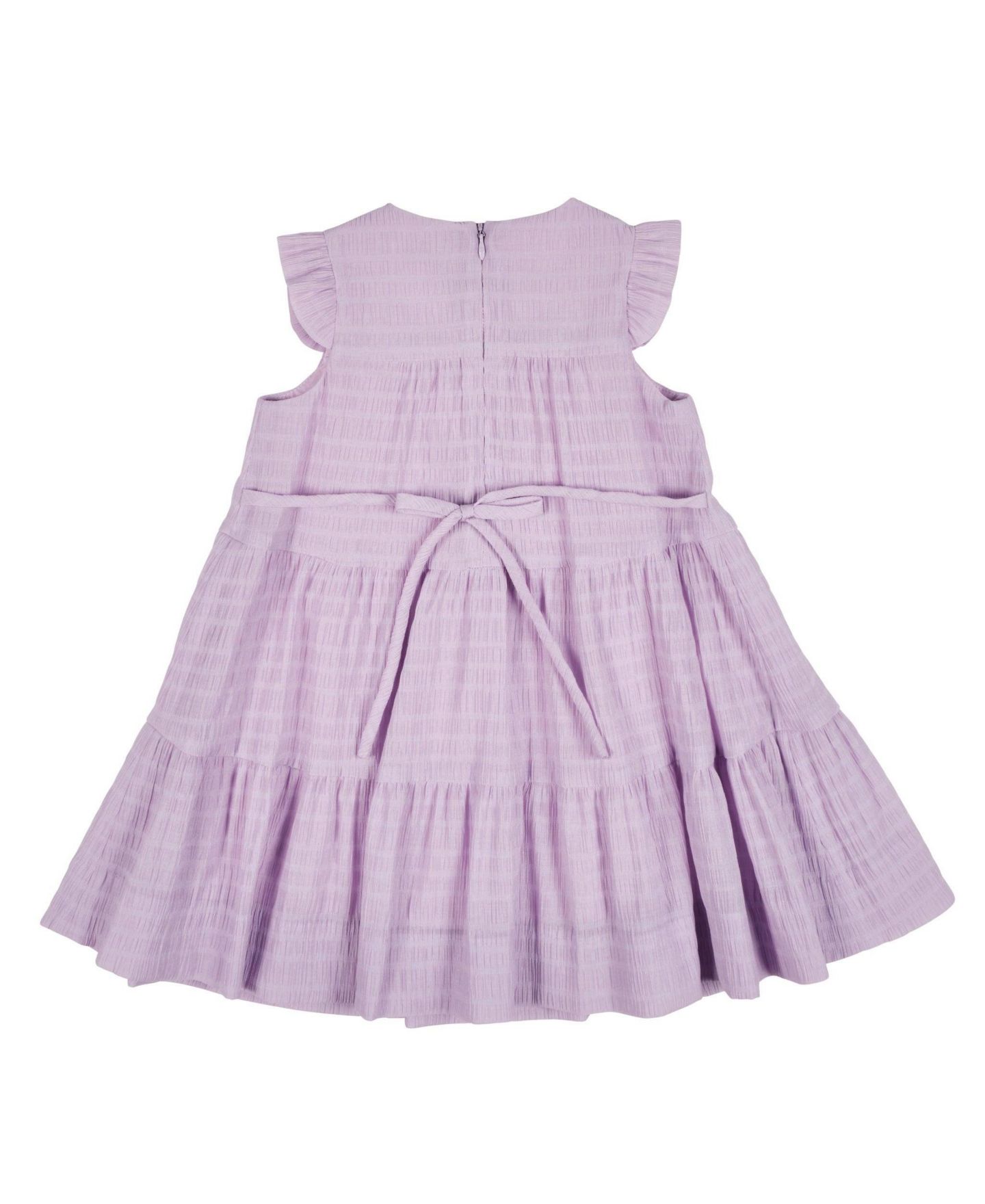 Платье Florence Eiseman Crinkle Lawn Dress With Flower для девочек, цвет: Фиолетовый — фото 2