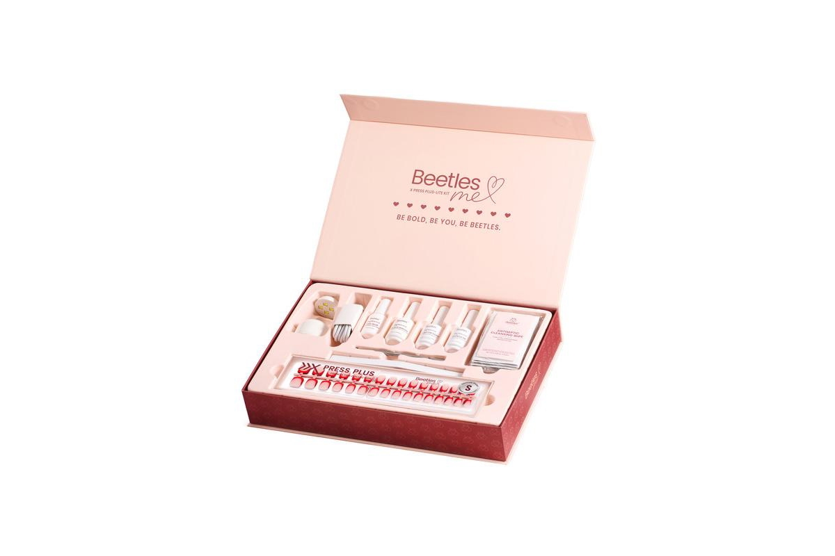 Beetles X Press Short Square French Tip Press On Nails Kit, 160 Pc.
