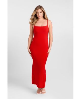 Women's Sculpting Shapewear Scoop Neck Cami Maxi Dress