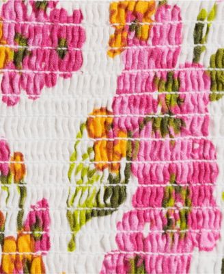 Women's Cotton Dobby Smocked Dress with Ruffle Straps