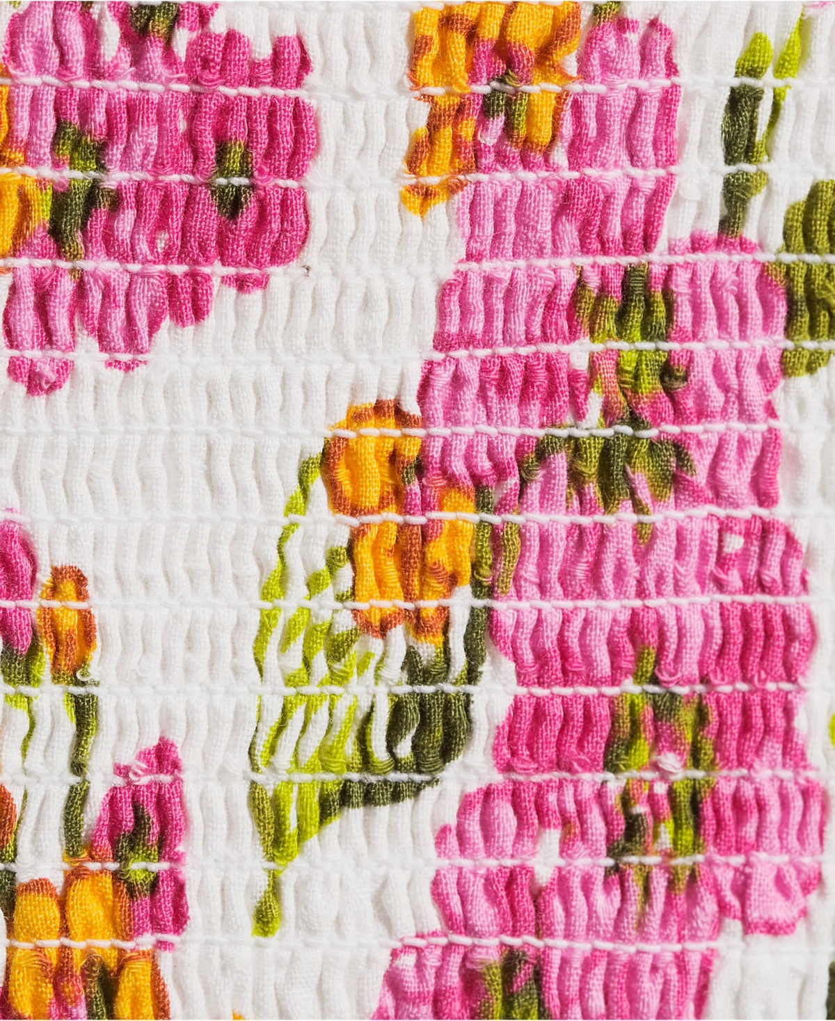 Lands' End Women's Cotton Dobby Smocked Dress with Ruffle Straps