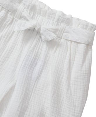 Girls Woven Belted Pull On Short