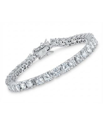 Classic 20CT CZ Solitaire Tennis Bracelet Cubic Zirconia Sterling Silver 8 Inch