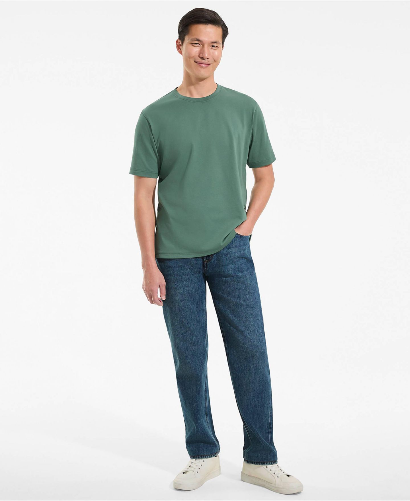 Мужская футболка Lands' End Super-T Short Sleeve, цвет: Eucalyptus — фото 4