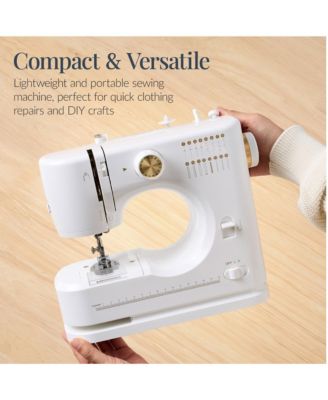 55-Piece Sewing Machine Kit for Beginners, w/ 16 Stitch Patterns, Double Stitching