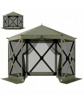 10 x 11 ft Pop Up Gazebo Screen Tent, Inst Camping Canopy