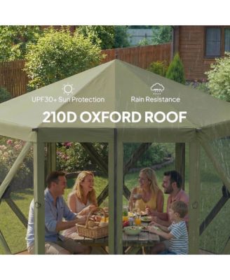 10 x 11 ft Pop Up Gazebo Screen Tent, Inst Camping Canopy