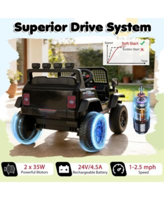 24V Ride On Car for Kids with Parent Remote Control and Music