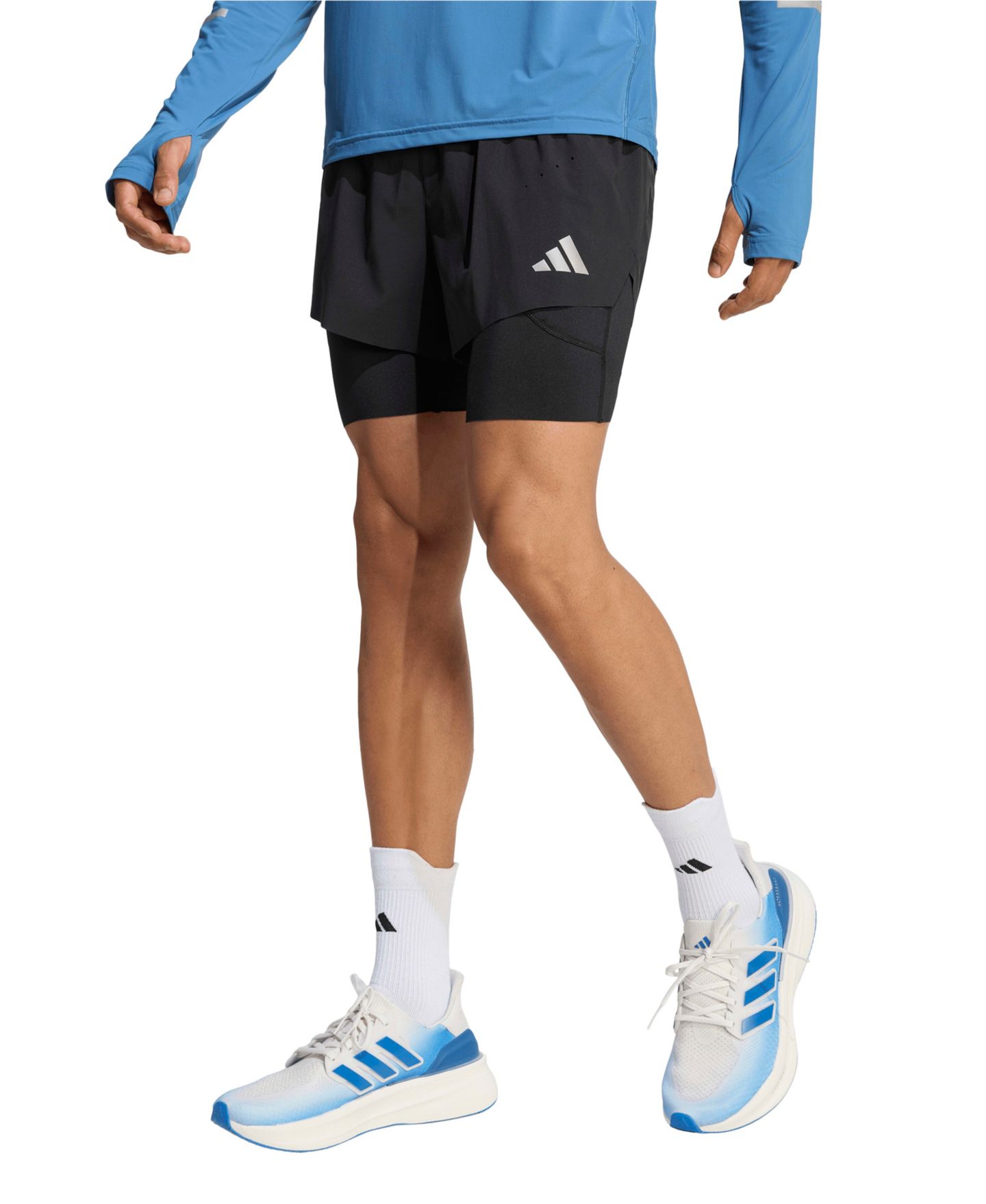 Мужские шорты adidas adi365 Climacool 2-in-1 Run, цвет: Чёрный — фото 1