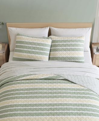 Varadero Stripe Cotton Reversible 2-Pc. Quilt Set, Twin