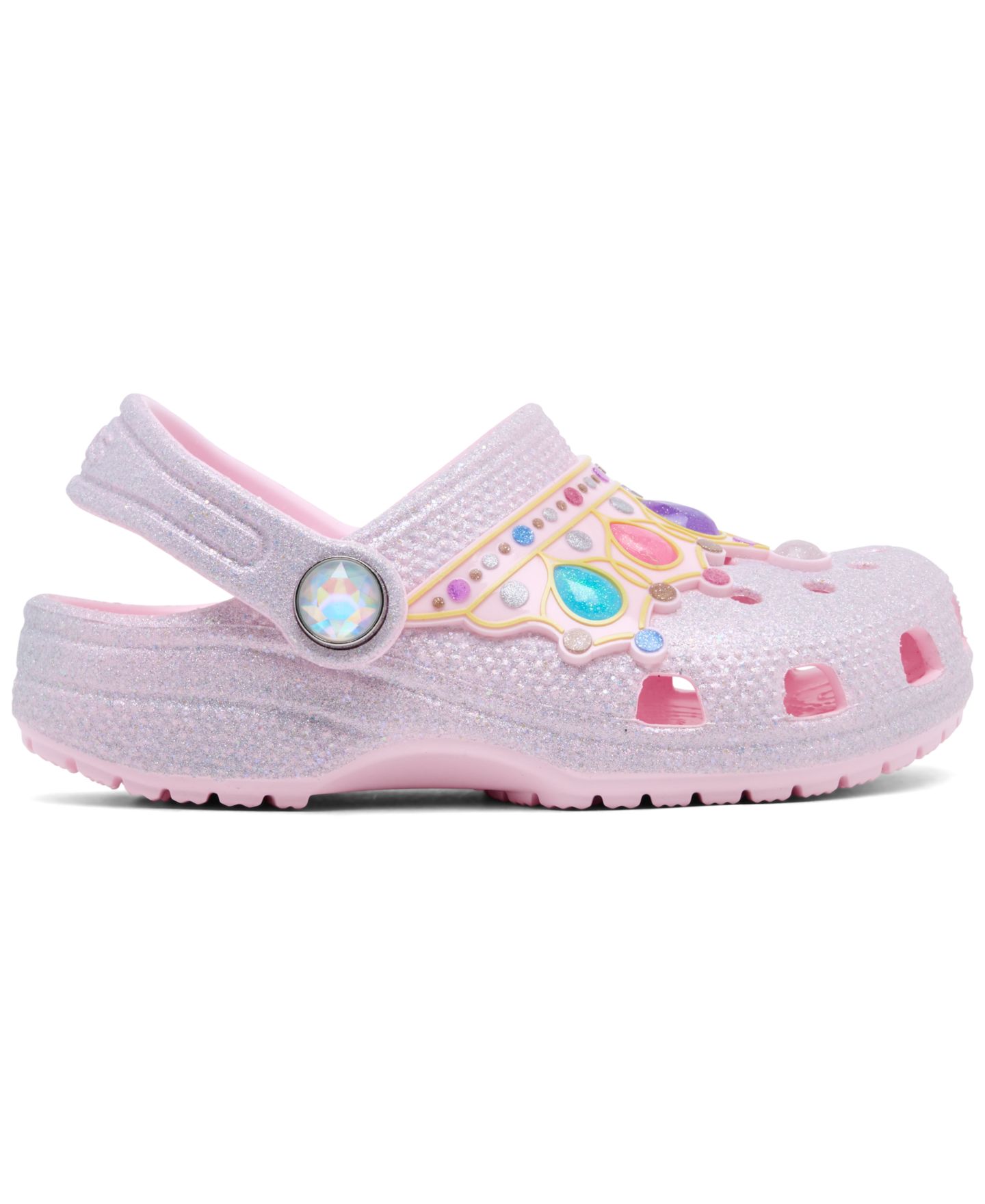 Сабо Crocs I Am Princess Glitter Clogs from Finish Line для девочек-малышей, цвет: Розовый / Разноцветный — фото 2