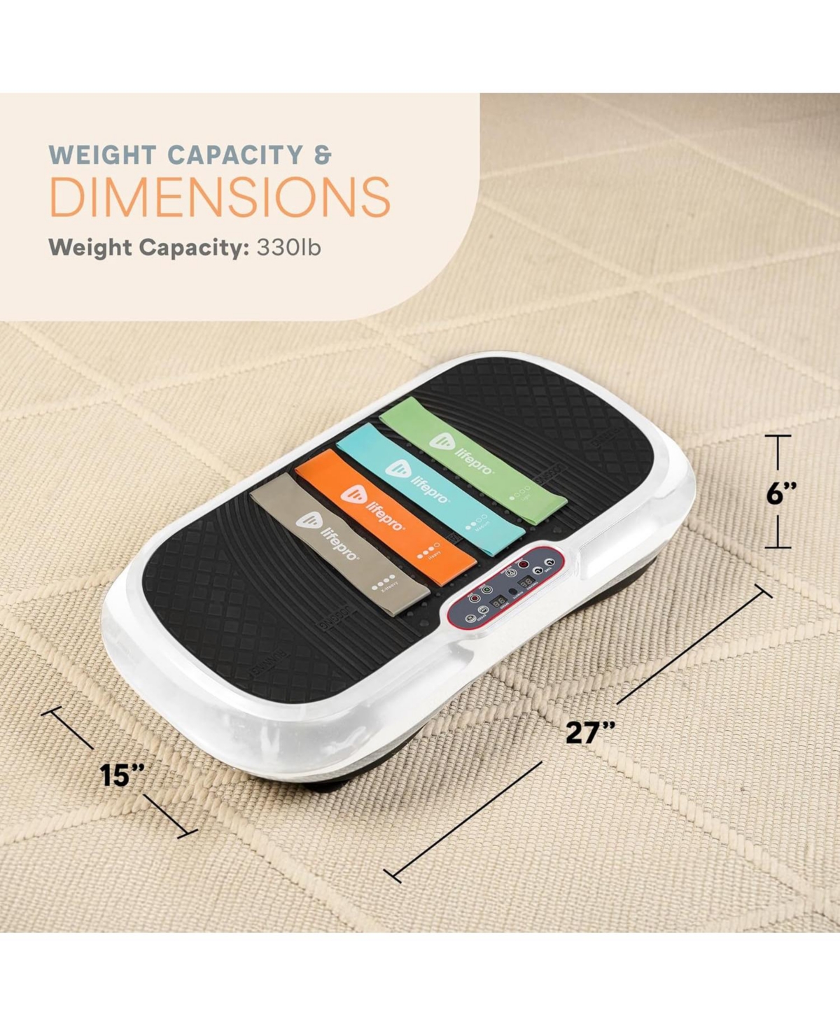 LifePro Waver Vibration Plate - Whole Body Workout Machine with Loop Bands for Toning & Weight Loss