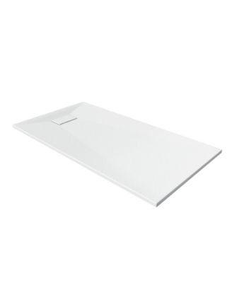 Wheelchair-Friendly Shower Base with Non-Slip Surface, Reversible Drain, SMC Cover and Flashing Kits