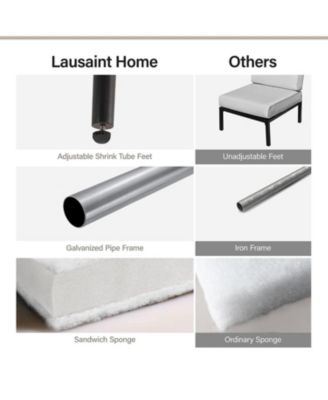 8 Piece Outdoor Sectional Sofa PE Rattan Patio Conversation Sets, All Weather Patio Furniture Set